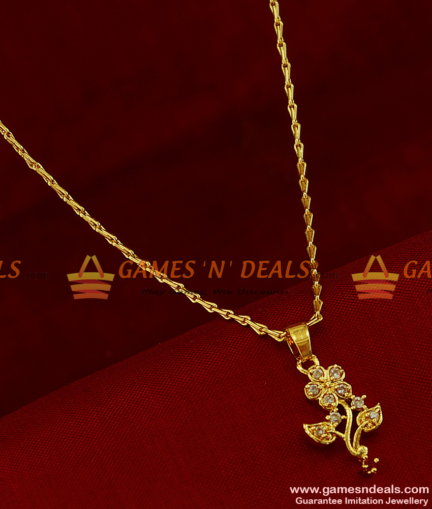 SMDR175 - Fabulous Flower Dollar With Petal Designs Short Pendant Chain Imitation Jewellery