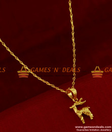 SMDR177 - Trendy Deer Shaped Dollar Short Pendant Chain Imitation Jewellery Online SMDR177 - Trendy Deer Shaped Dollar Short Pendant Chain Imitation Jewellery Online