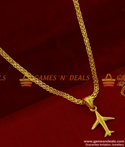 SMDR183 Trendy Flight Shaped Dollar Long Pendant Chain Imitation
