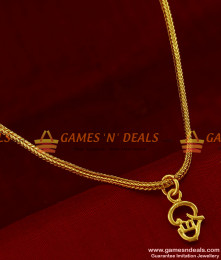 SMDR185 - Tamil Religious Om Dollar Short Pendant Chain Imitation Jewellery SMDR185 - Tamil Religious Om Dollar Short Pendant Chain Imitation Jewellery