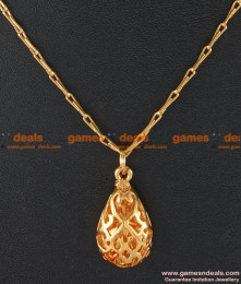 SMDR21 - Gold Plated Beautiful Teenage Pendant Design With Short Chain SMDR21 - Gold Plated Beautiful Teenage Pendant Design With Short Chain