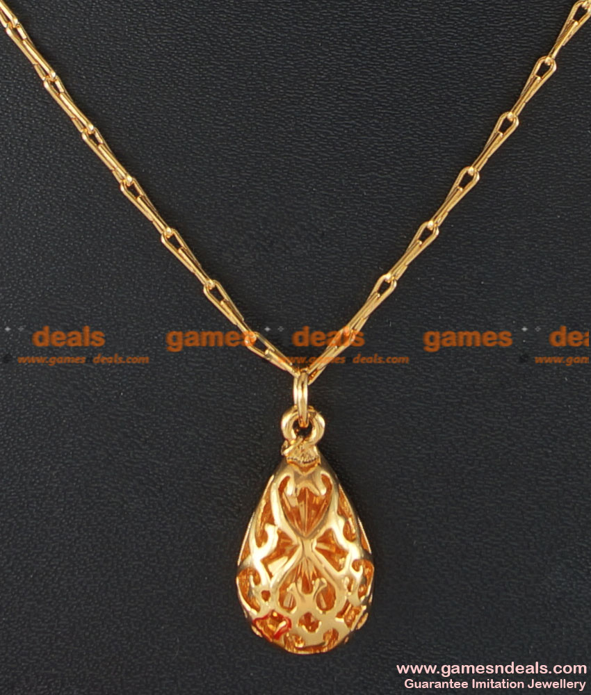 SMDR21 - Gold Plated Beautiful Teenage Pendant Design With Short Chain