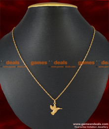 SMDR23 - Gold Plated Hummingbird Cute Pendant Design with Short Chain SMDR23 - Gold Plated Hummingbird Cute Pendant Design with Short Chain