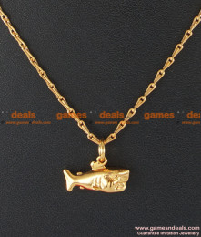 SMDR24 - Gold Plated Shark Fancy Pendant Design Short Chain Imitation Jewelry SMDR24 - Gold Plated Shark Fancy Pendant Design Short Chain Imitation Jewelry