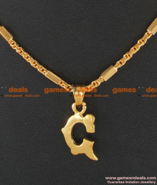 SMDR31 - Gold Plated Jewellery Teens Letter G Pendant Short Chain  SMDR31 - Gold Plated Jewellery Teens Letter G Pendant Short Chain