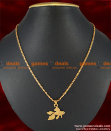 SMDR33 - Gold Plated Teens Cute Golden Fish Pendant Short Chain SMDR33 - Gold Plated Teens Cute Golden Fish Pendant Short Chain