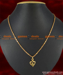 SMDR36 - Gold Plated Heartin Green Stone Pendant Short Chain SMDR36 - Gold Plated Heartin Green Stone Pendant Short Chain