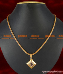 SMDR41- Gold Plated Jeweller Stone Dollar Pendant Short Chain SMDR41- Gold Plated Jeweller Stone Dollar Pendant Short Chain