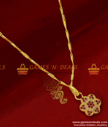 SMDR43 - Small Multicolor Zircon Stone Flower Pendant Imitation Short Chain SMDR43 - Small Multicolor Zircon Stone Flower Pendant Imitation Short Chain