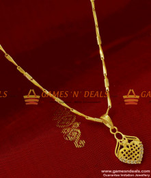 SMDR45 - Small Zircon White Stone Heartin Pendant with Imitation Short Chain SMDR45 - Small Zircon White Stone Heartin Pendant with Imitation Short Chain