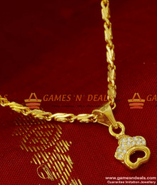 SMDR47 - Very Small White Zircon Stone Heartin Pendant Imitation Short Chain SMDR47 - Very Small White Zircon Stone Heartin Pendant Imitation Short Chain