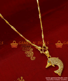 SMDR51 - Trendy Dolphin Pendant Multicolor Zircon Stone Imitation Short Chain SMDR51 - Trendy Dolphin Pendant Multicolor Zircon Stone Imitation Short Chain