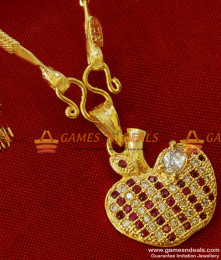 SMDR52 - Cubic Zircon Apple Pendant Multicolor Stone Imitation Short Chain SMDR52 - Cubic Zircon Apple Pendant Multicolor Stone Imitation Short Chain