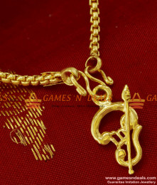 SMDR59 - Short Chain with Om Murugan Pendant South Indian Fashion Jewelry SMDR59 - Short Chain with Om Murugan Pendant South Indian Fashion Jewelry