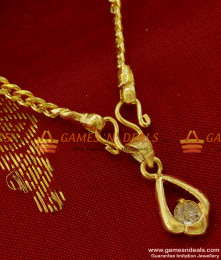 SMDR64 - Short Chain Trendy White Stone Pendant South Indian Fashion Jewelry SMDR64 - Short Chain Trendy White Stone Pendant South Indian Fashion Jewelry