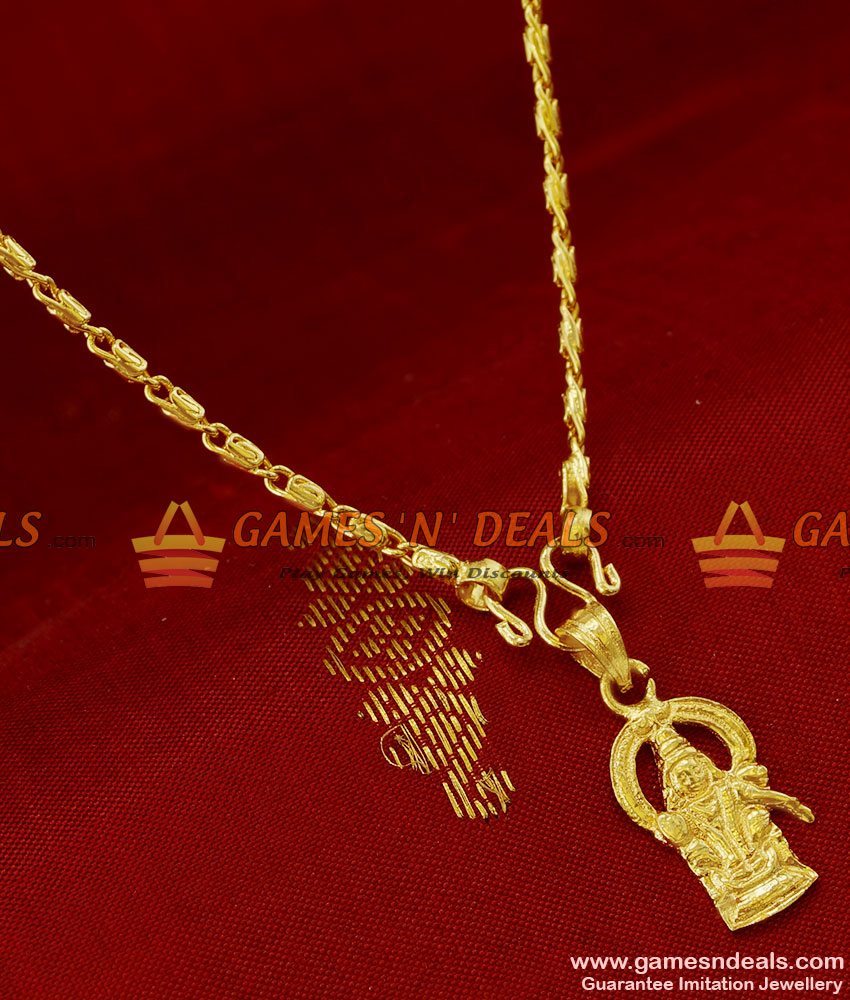 SMDR68 - Short Chain Iyappan Pendant South Indian Fashion Jewelry