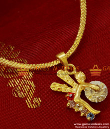SMDR69 - Short Chain Flying Fairy Pendant South Indian Fashion Jewelry SMDR69 - Short Chain Flying Fairy Pendant South Indian Fashion Jewelry
