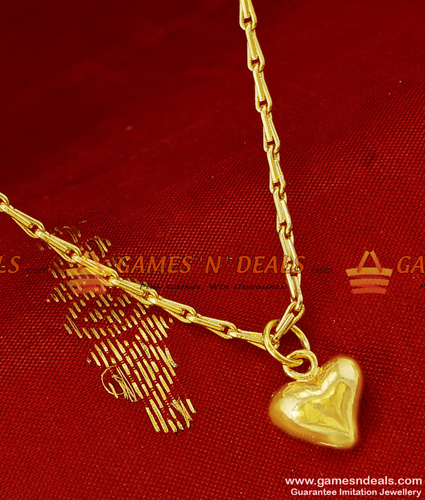 SMDR80 - Small Heartin Pendant Valentine Design Short Chain Imitation Jewelry
