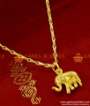 SMDR81 - Gold Plated Fancy Elephant Pendant Design Short Chain Imitation Jewelry