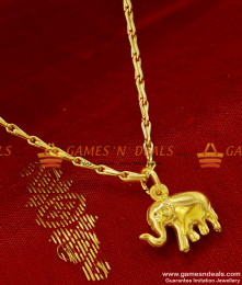 SMDR81 - Gold Plated Fancy Elephant Pendant Design Short Chain Imitation Jewelry SMDR81 - Gold Plated Fancy Elephant Pendant Design Short Chain Imitation Jewelry