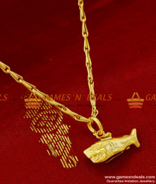 SMDR83 - Gold Plated Shark Fancy Pendant Design Short Chain Imitation Jewelry SMDR83 - Gold Plated Shark Fancy Pendant Design Short Chain Imitation Jewelry