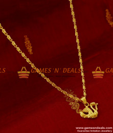 SMDR93 - Gold Plated Fancy Pendant Swan Design Short Chain Imitation Jewelry