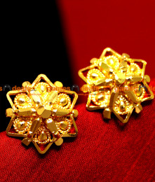 ER014 - Traditional Gold Plated Ear Rings Big Size Stud Design ER014 - Traditional Gold Plated Ear Rings Big Size Stud Design