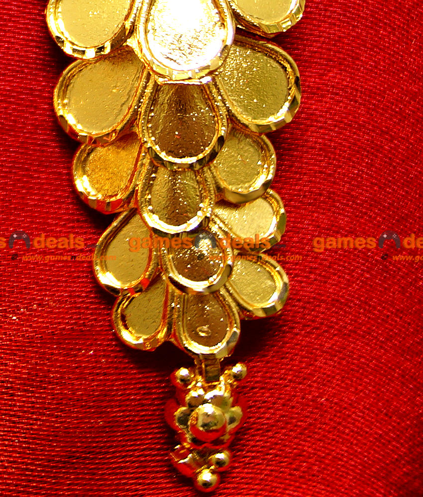 ER005 - Unique Gold Plated Ear Rings Long Hanging Type Party Wear Grape Design