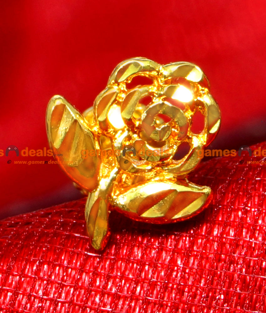 ER020 - South Indian Gold Plated Imitation Ear Rings Rose Latest Trendy Wear Rare Teenage Design Online ER020 - South Indian Gold Plated Imitation Ear Rings Rose Latest Trendy Wear Rare Teenage Design Online