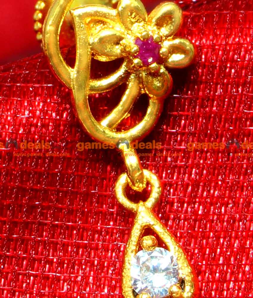 ER021 - 24ct Pure Gold Plated Imitation Ear Rings Matt Finish Jewel One Design for Teenage College Girls ER021 - 24ct Pure Gold Plated Imitation Ear Rings Matt Finish Jewel One Design for Teenage College Girls