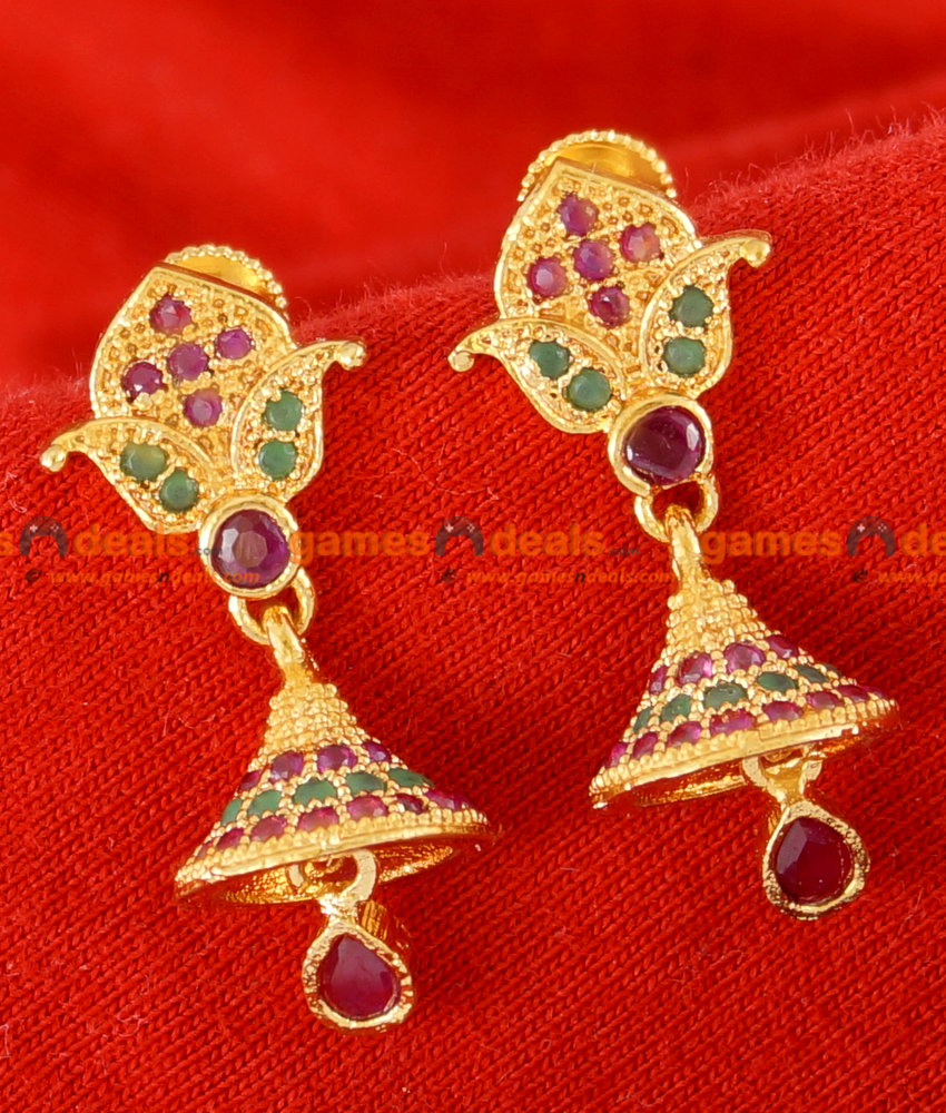 ER075 - Gold Plated Imitation Gold Design Stone Ear Ring Trendy Stud ER075 - Gold Plated Imitation Gold Design Stone Ear Ring Trendy Stud