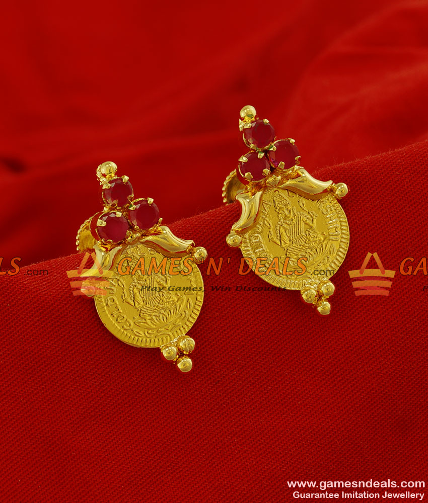 ER160 - AD Stone Traditional Lakshmi Stud Low Price Jewelry Buy Online ER160 - AD Stone Traditional Lakshmi Stud Low Price Jewelry Buy Online