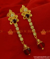 ER172 - Fancy Non Guarantee Gold Plated Red Crystal AD Stone Titanic Ear Ring