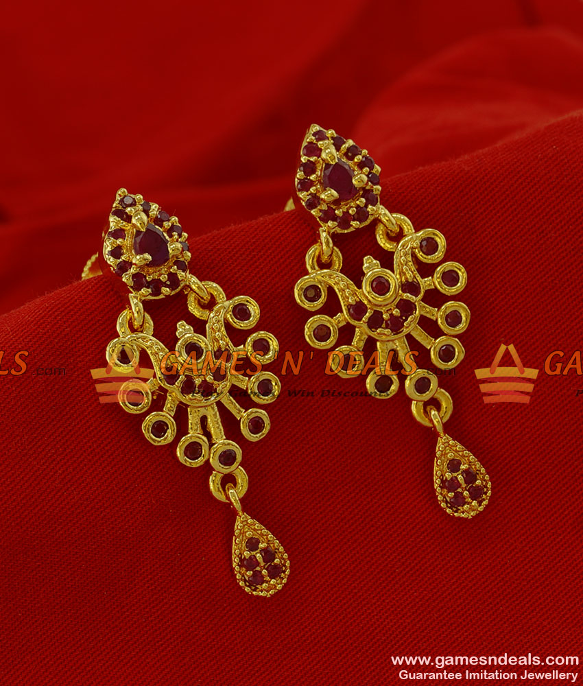 ER183 - Peacock Design Party Wear Zircon Stone Imitation Ear Ring Unique Jewelry ER183 - Peacock Design Party Wear Zircon Stone Imitation Ear Ring Unique Jewelry