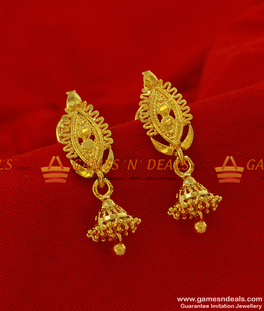 ER221 - Traditional Kerala Ear Ring Small Jhumki Handmade Unique Design