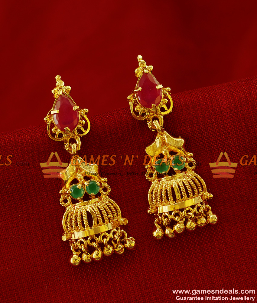 ER243 - Party and Professional Wear Gold Plated Long Ear Ring Imitation Jewelry