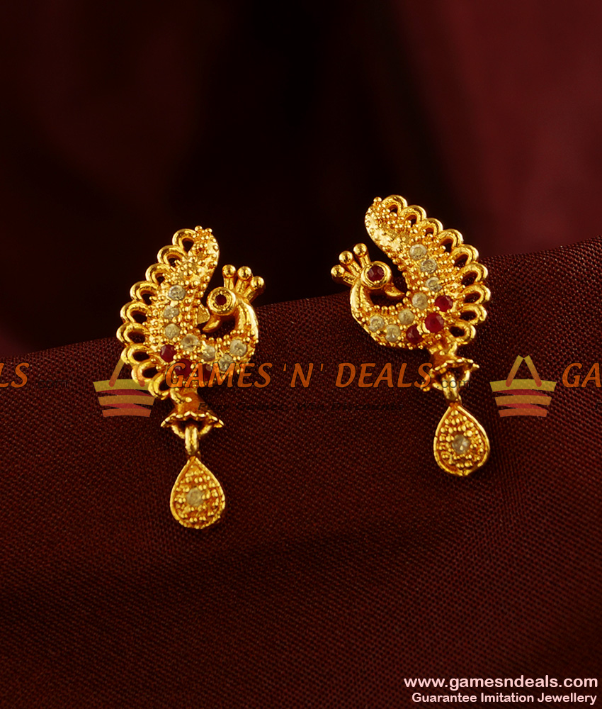 peacock design earrings jewelry