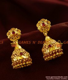 ER370 - AD Stone South Indian Umbrella Jhumki Bridal Wear Imitation Ear Rings