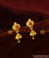 ER385 - South Indian Daily Wear AD Stone Small Jhumki Imitation Ear Rings