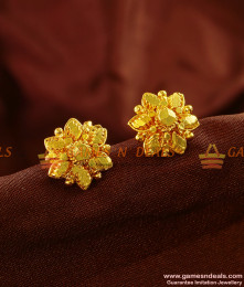 ER474 - Six Petal Flower Stud Thodu Imitation Guarantee Ear Rings Buy Online