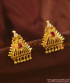 ER481 - Dazzling Kerala Type Triangle Stone Beaded Stud Best Seller Ear Ring