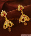 ER501 - Umbrella Type Real Gold Like Design Guarantee Party Wear Stone Jhumkhi