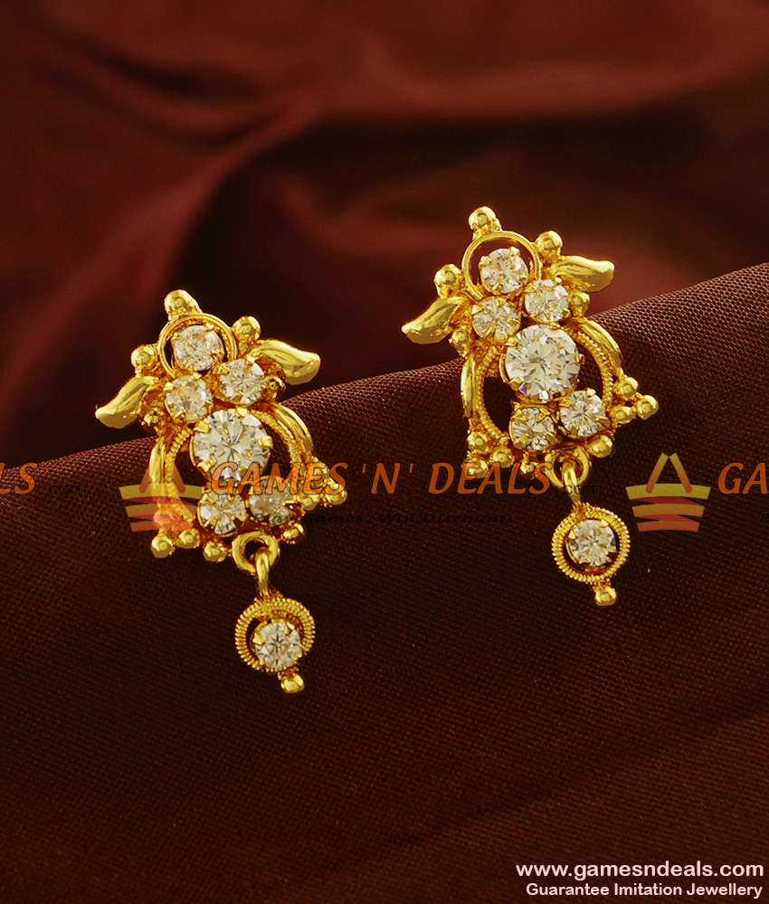 ER535 - Guarantee Daily College Wear Sparkling AD Stone Ear Ring Online ER535 - Guarantee Daily College Wear Sparkling AD Stone Ear Ring Online