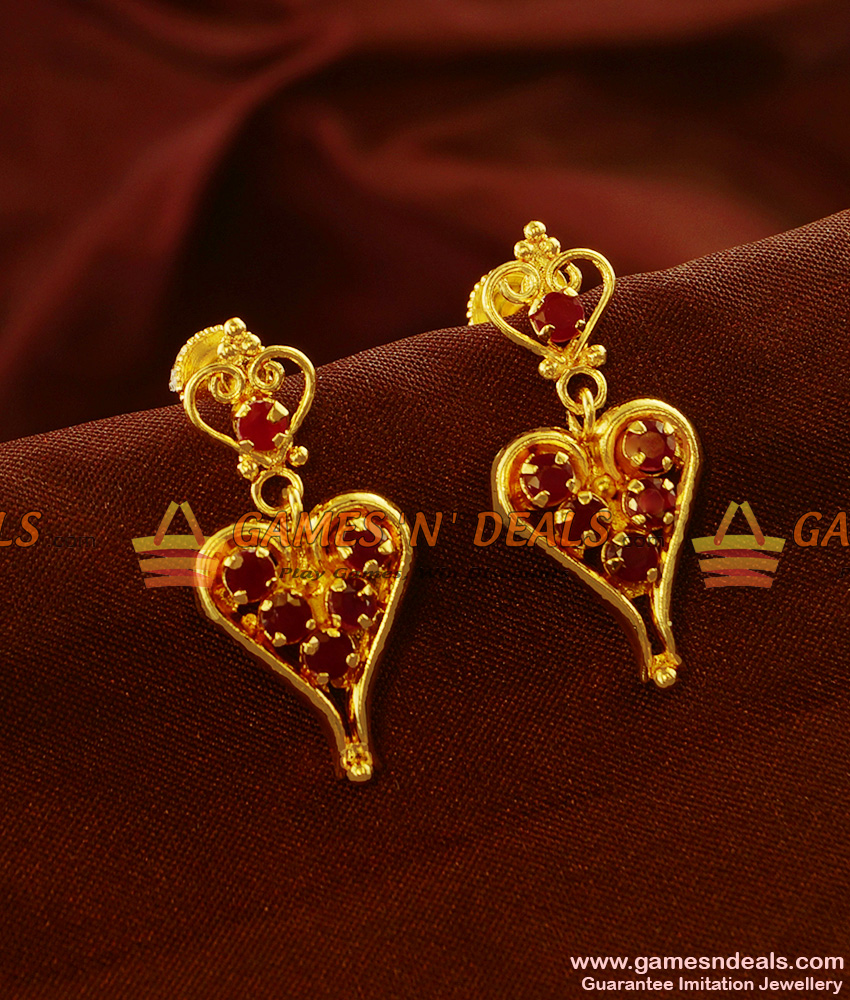 ER541 - Lovers Choice Valentine Heartin Design Imitation Earrings Online