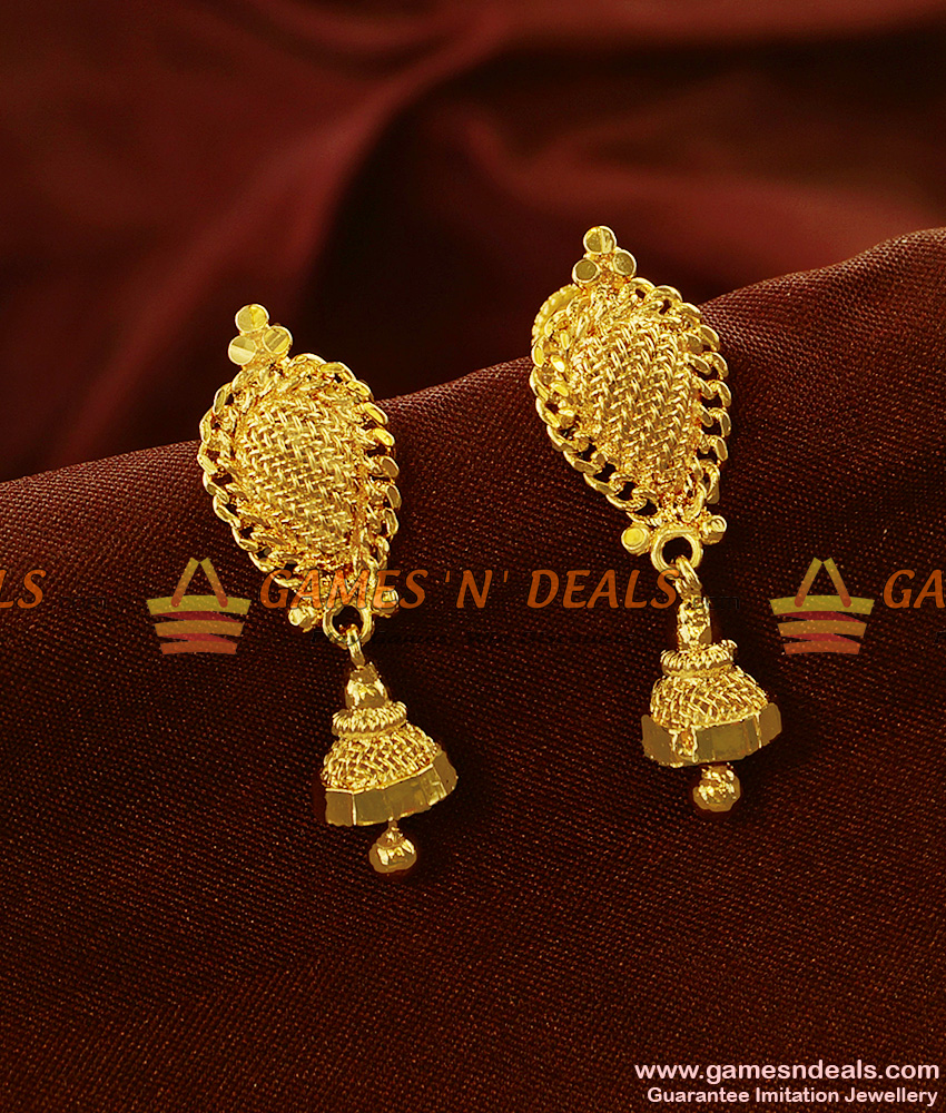 Buy South Indian Light Weight Medium Size Jhumkas Earring Collections Low  Price