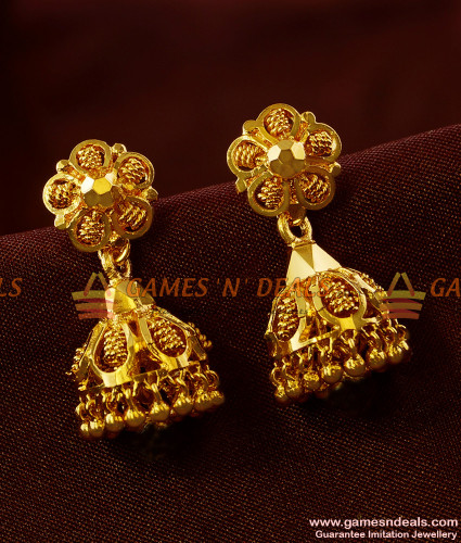 ER552 Heavy Jhumki South Indian Type Temple Design Imitation Ear
