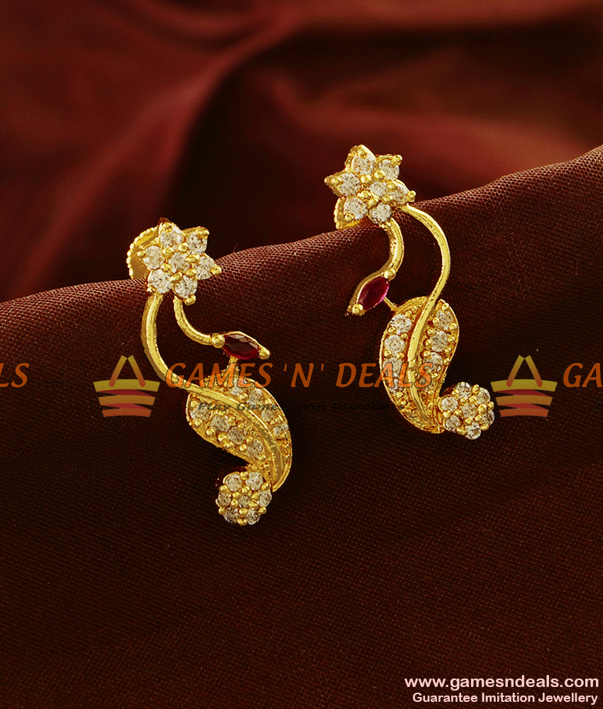 ER557 - Grand CZ Rice Stone Stud Beautiful College and Office Wear Imitation Ear Ring