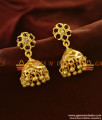 ER564 - Ayimpon Design Traditional Real Gold Like Guarantee Stone Jhumkhi