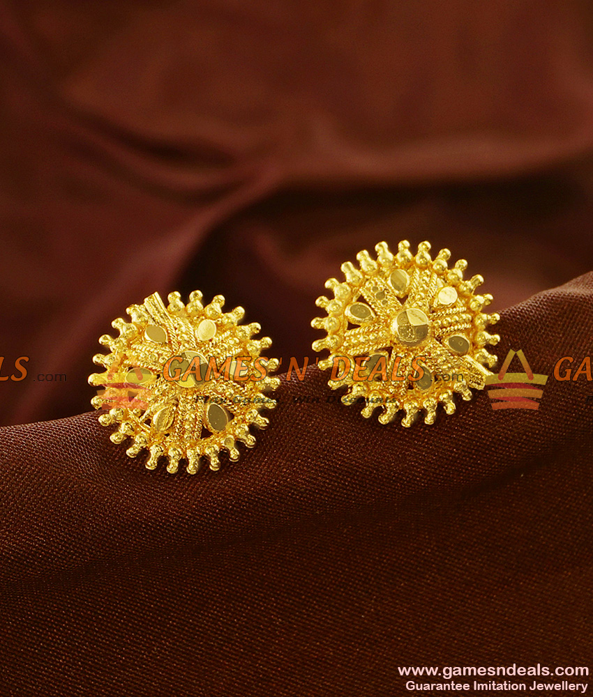 ER589 - South Indian Traditional Style Stud Daily Wear Design Online