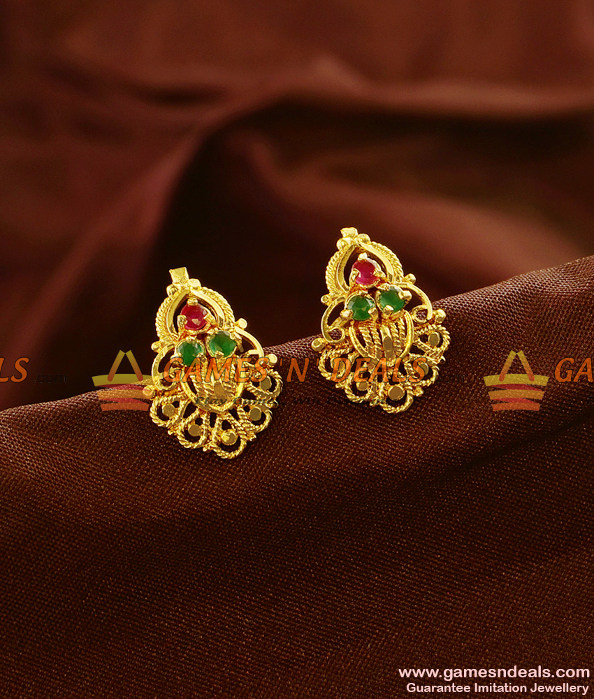 ER609 - Cute College Wear Kerala Type Imitation Earring For Daily Use